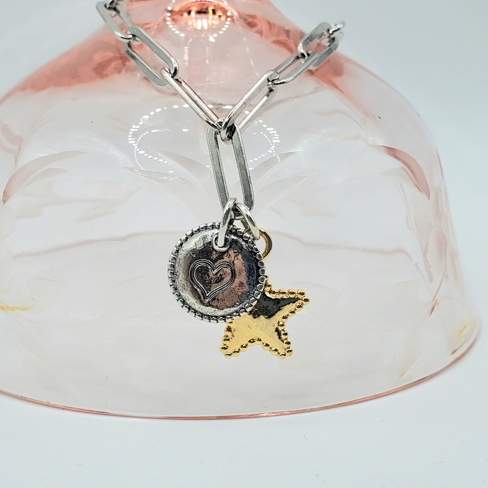 PZ Israel Sterling Paperclip Link Charm Bracelet - Picture 8 of 16